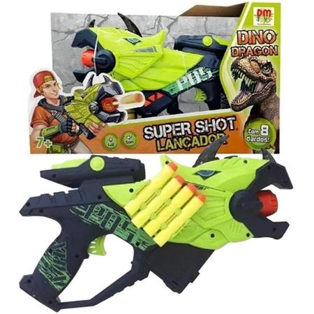 Lançador de Dardos Nerf Super Shot Dino Dragon