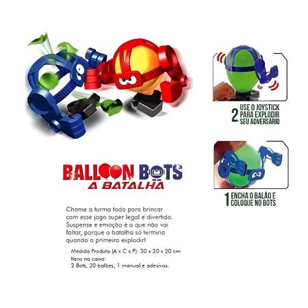 LANÇAMENTO - Jogo Balloon Bots A Batalha Balão Bexiga Robo Luta Polibrinq -  Outros Jogos - Magazine Luiza