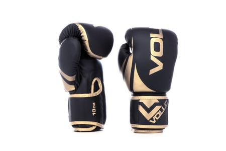 Imagem de Lançamento Luva de Boxe/Muay Thai Vollo Preta/Dourada 10 Oz Training