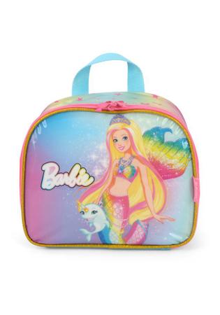 Imagem de Lancheira Escolar Infantil Barbie Sereia Luxcel LA38213 Rosa