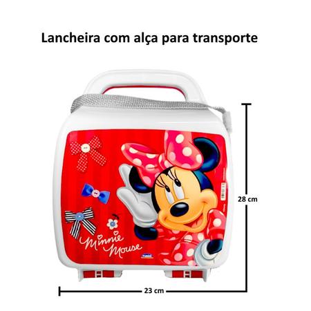 Imagem de Lancheira infantil da Minnie em Plástico com alça Regulável