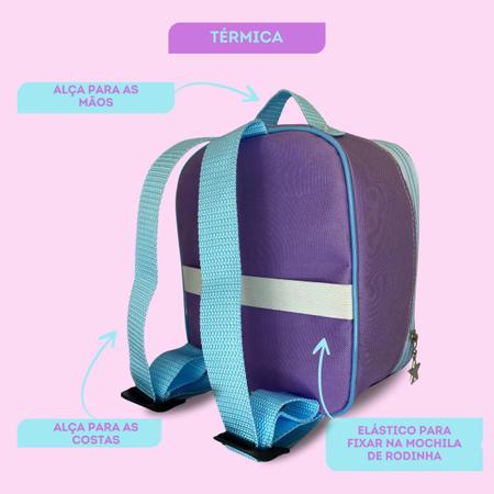 Lancheira Infantil Menina Térmica Feminina Escolar Bolsa - Pikuka Imagem de Lancheira Infantil Menina Térmica Feminina Escolar Bolsa
