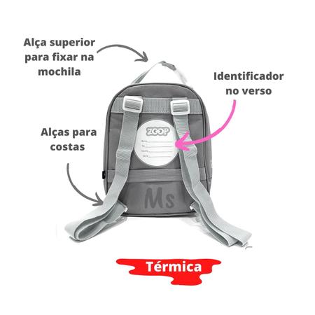 Lancheira Infantil Térmica Menino Menina Escolar Animais Bichinhos Resistente Alça De Costas e Superior de Mão - Seanite Imagem de Lancheira Infantil Térmica Menino Menina Escolar Animais Bichinhos Resistente Alça De Costas e Superior de Mão