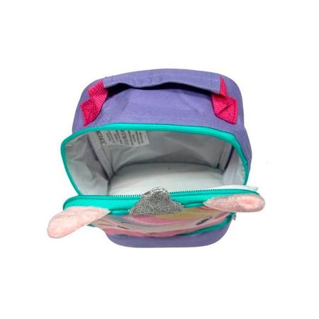 BOLSA TÉRMICA INFANTIL DE UNICORNIO ROSA/ROXO