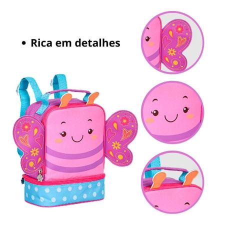 Imagem de Lancheira Térmica Escolar Passeio Infantil Borboleta - Clio