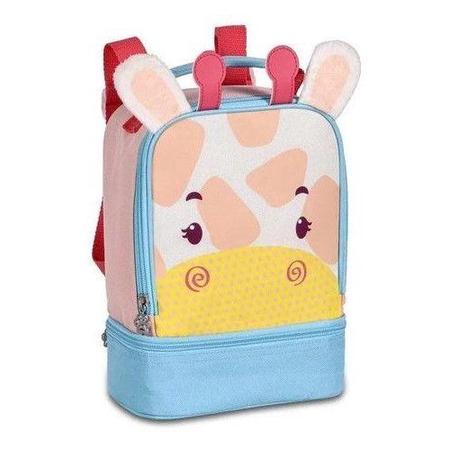 Lancheira Térmica Estampa de Girafa 02 Alças e Bolso - Clio Imagem de Lancheira Térmica Estampa de Girafa 02 Alças e Bolso