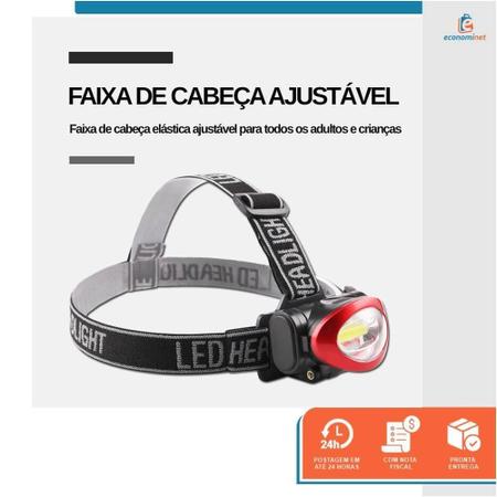 Imagem de Lanterna Para Cabeça 10 Led'S Fita Elastica Forte - Starfer