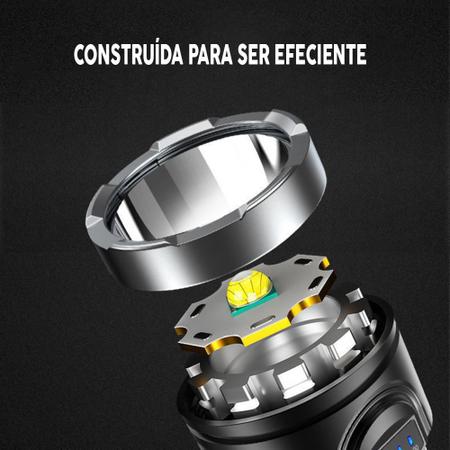 Imagem de Lanterna Recarregável LED USB Potente Flashlight Com Luz COB