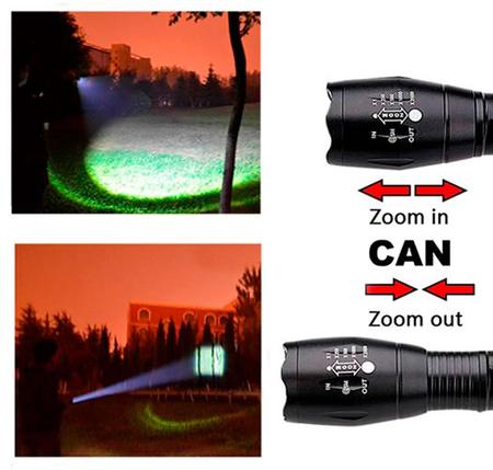 Imagem de Lanterna Recarregável Police Com Zoom LED Original L2 Com 2.600.000 Lumens + Pilhas E Case - Made in Usa