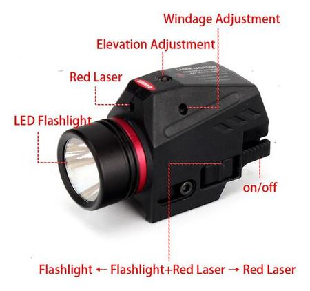 Lanterna Tactical P Led Red Dot Laser Vermelho Pisto - Pool Imagem de Lanterna Tactical P Led Red Dot Laser Vermelho Pisto