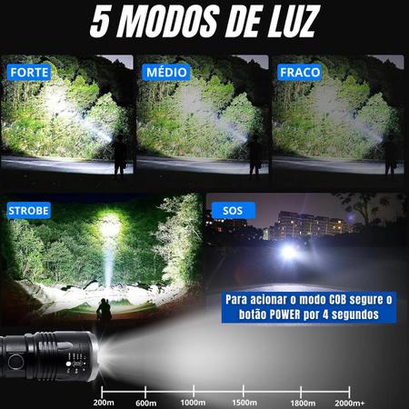 Imagem de Lanterna Tática P90 Militar Led Mais Forte 2km Police