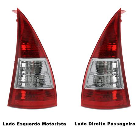 Imagem de Lanterna Traseira C3 2006 2007 2008 2009 2010 2011 2012 Bicolor