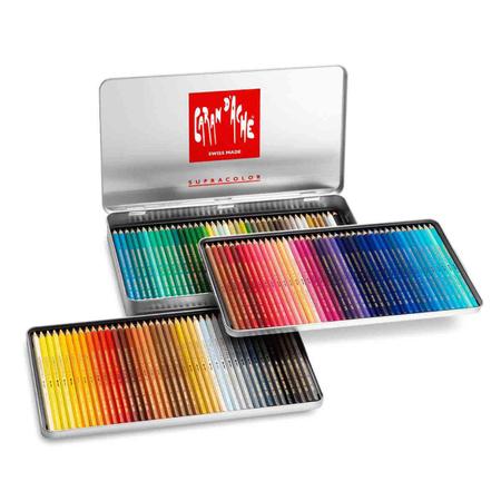 Imagem de Lapis Aquarelavel Carand'Ache Supracolor Com 120 Cores