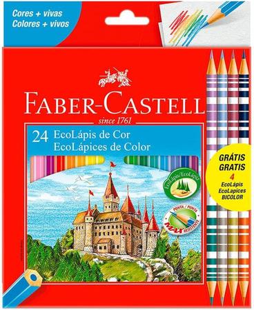 Imagem de Lapis Cor 24 Cores Faber-castell E 4 Lapis Bicolor