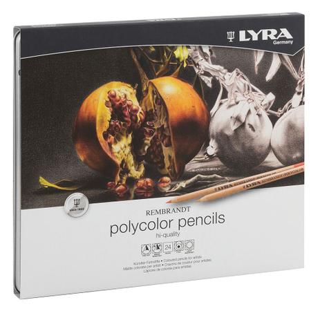 Imagem de Lapis Cor Lyra Rembrand Polycolor 24 Cores Estojo Lata Profissional 2001240