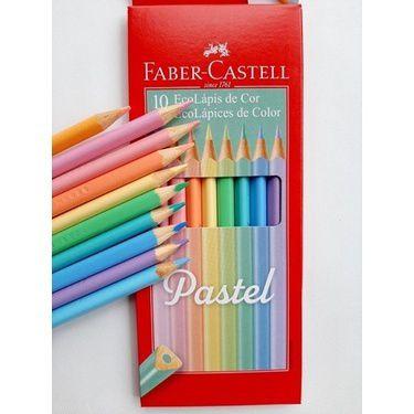 Imagem de Lapis De Cor 10 Cores Pastel Ecolapis Faber-Castell