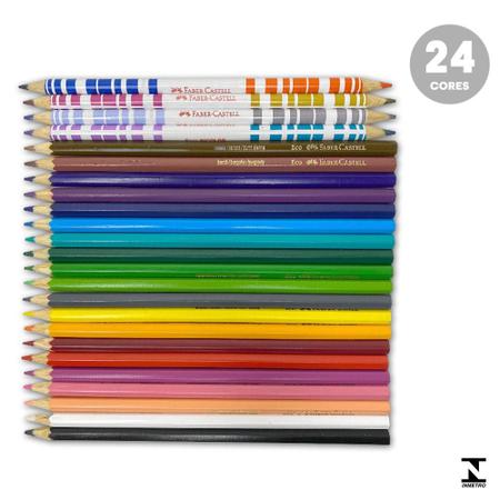 Imagem de Lápis De Cor 24 Cores 20+4bicolor 120124 Faber