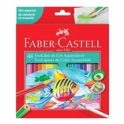 Imagem de Lápis de cor 48 cores sextavado aquarelável  - 120248g - faber castell