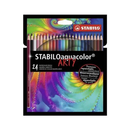 Lápis de Cor Aquacolor Stabilo Arty 24 Cores Imagem de Lápis de Cor Aquacolor Stabilo Arty 24 Cores