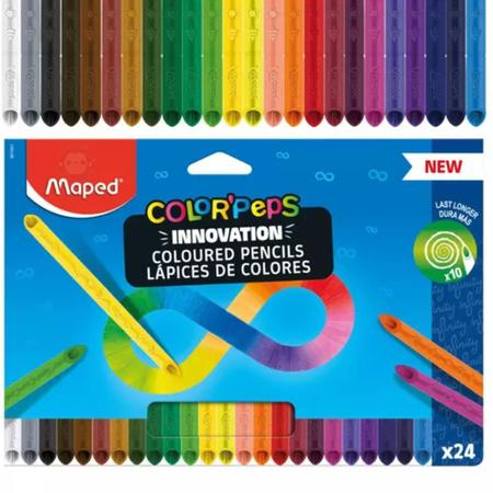 Imagem de Lápis de Cor Colorpeps Infinity Não Precisa Apontar 24 Cores
