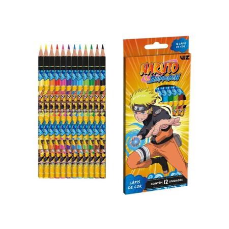 Lápis de Cor Tris Naruto C/12 Cores - Papelaria Amaral