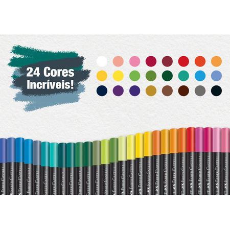 Imagem de Lapis De Cor FABER CASTELL 24 Cores SuperSoft Ecolapis Profissional