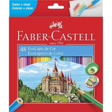 Imagem de Lápis de cor Faber-Castell EcoLápis Sextavado com 48 cores vivas