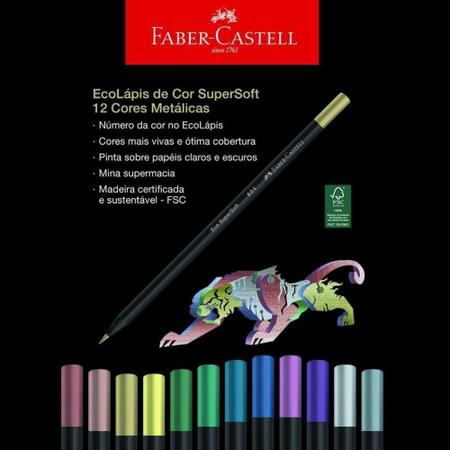 Imagem de Lápis De Cor Super Soft 12 Tons Metálicos Faber Castell Cor - FABER-CASTELL