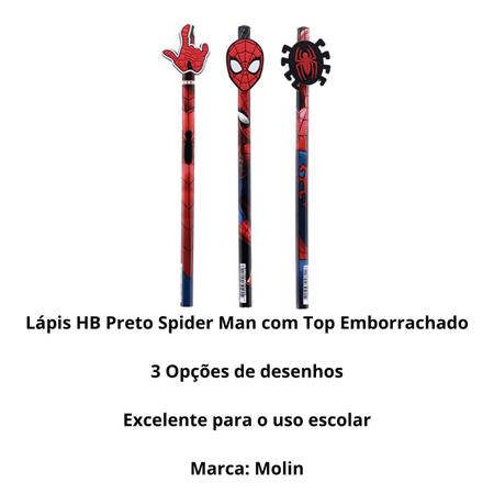 Imagem de Lapis Escolar HB Top Spider Man Lapis Homem Aranha Molin