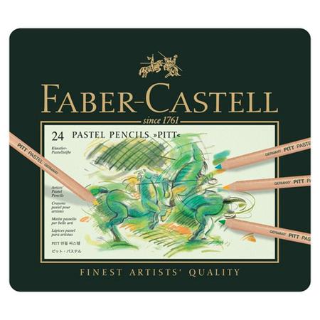 Imagem de Lápis Pastel Seco Pitt Estojo 24 Cores Faber Castell