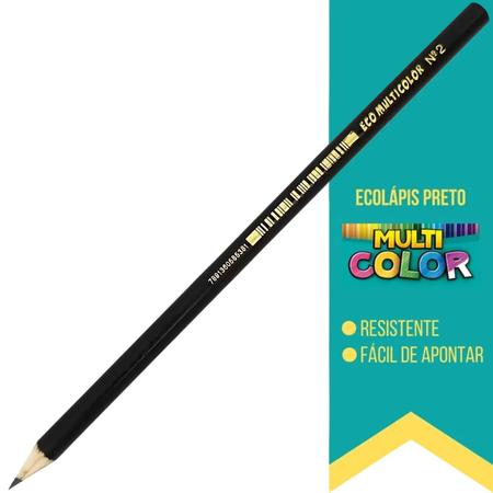 Imagem de Lapis Preto Grafite Escrever Multicolor Faber N2 Atacado 144