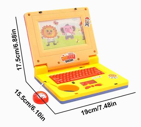 Brinquedo Laptop Notebook Infantil Musical Com Som E Luzes Jogos