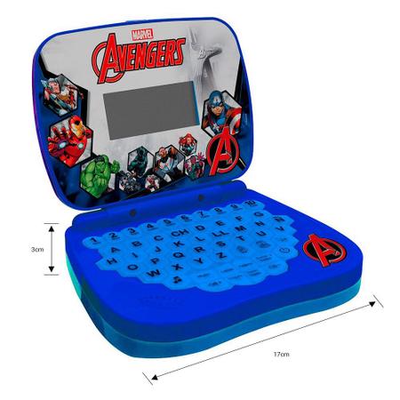 Imagem de Laptop Infantil Para Crianças Avengers Azul Candide