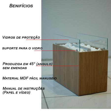 Imagem de Lareira ecológica portátil moderna