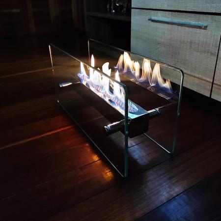 Imagem de Lareira Ecológica Portátil Queimador Inox 40cm Etanol/Álcool Magic Fire