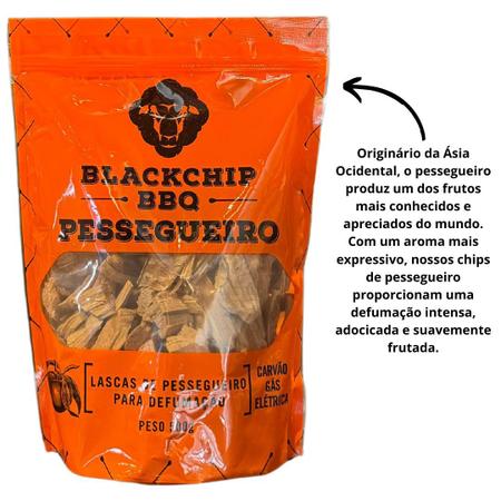 Imagem de Lascas De Madeira Para Defumação Blackchip Bbq Kit Com 3 Uni