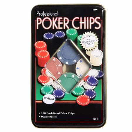 Jogo de fichas para poker 100 fichas plastico na lata 02 jogos de baralho -  EU QUERO PRESENTEAR - Jogo de Poker - Magazine Luiza