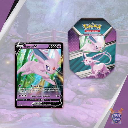 Jogo de Cartas - Pokémon Lata - 25 cartas - Evoluções de Eevee - Sylveon -  Copag - Deck de Cartas - Magazine Luiza