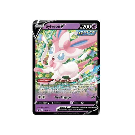 Jogo de Cartas - Pokémon Lata - 25 cartas - Evoluções de Eevee - Sylveon -  Copag - Deck de Cartas - Magazine Luiza