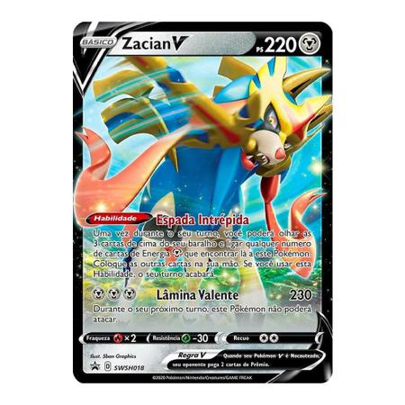 Lata Pokémon Lendas de Galar Zamazenta V - Copag - Deck de Cartas -  Magazine Luiza