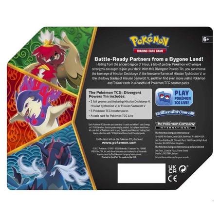 Coleção Cartas Pokemon Poderes V Lata com 25 Cartas - Copag - Deck de  Cartas - Magazine Luiza