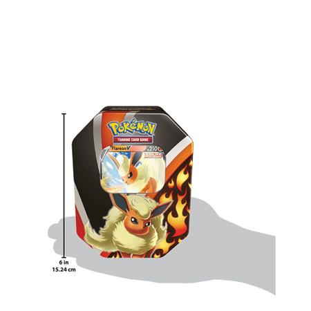 Lata Pokémon TCG - Evolução Eevee - Flareon V - Copag