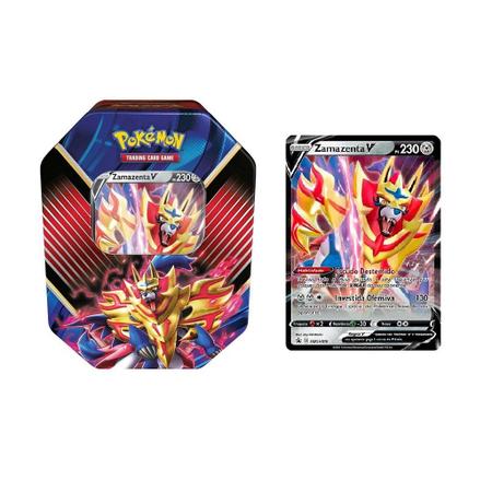 Lata Pokémon Zamazenta V Lendas de Galar - Copag - Deck de Cartas