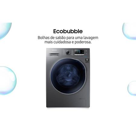 Imagem de Lava e Seca Samsung 11Kg WD6000J WD11J64E4AX com Wi-Fi e Ecobubble, Inox