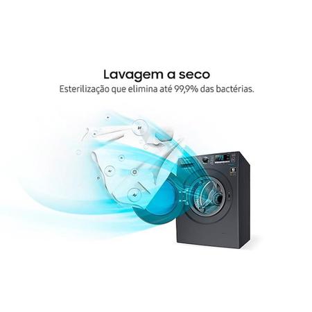 Imagem de Lava e Seca Samsung 11Kg WD6000J WD11J64E4AX com Wi-Fi e Ecobubble, Inox