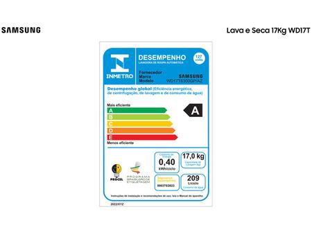 Imagem de Lava e Seca Samsung 17kg WD17T6300GP