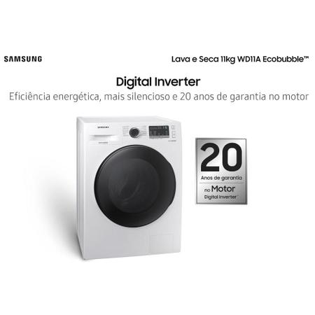 Imagem de Lava e Seca Samsung Ecobubble 11kg Branca WD11A