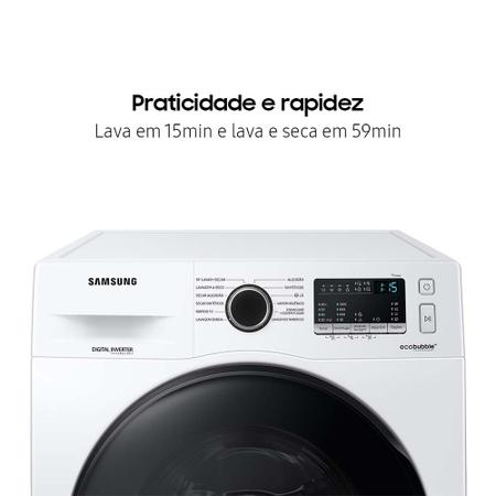 Imagem de Lava e Seca Samsung WD11A com Ecobubble WD11A4453BW B 11/7kg 220V