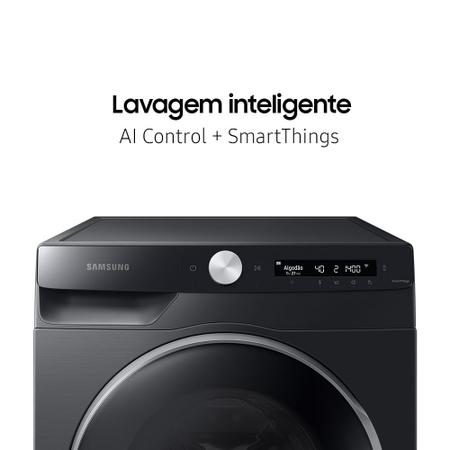 Imagem de Lava E Seca Samsung WD14T, 3 em 1, Lavagem inteligente Black Inox 14/9 kg