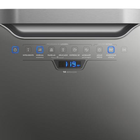 Imagem de Lava Louças Electrolux 14 Serviços com Programa Inteligente LV14X Inox 110V